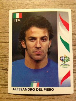 Alessandro Del Piero Italy Fifa World Cup 2006 Sticker 335 Germany Rare Italia