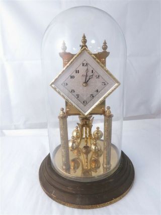 Kieninger & Obergfell Kundo German Brass Anniversary Clock Metal Dial (c)