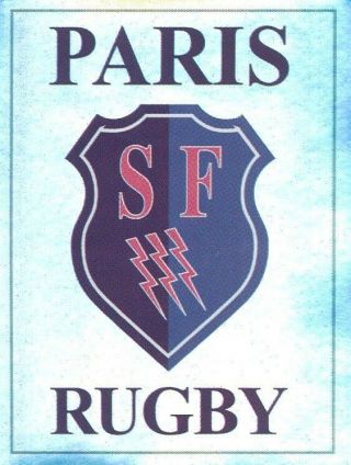 279 Badge Logo Metal Stade Francais Paris Top 14 Sticker Panini Rugby 2010