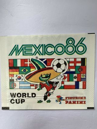 Panini - Football World Cup - Mexico 86.  Empty Sticker Packet Vgc