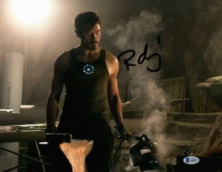 Robert Downey Jr Signed 11x14 Avengers Iron Man Photo Autograph Bas Beckett 19