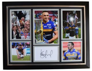 Kevin Sinfield Signed Autograph Framed 16x12 Photo Display Leeds Rhinos Rugby