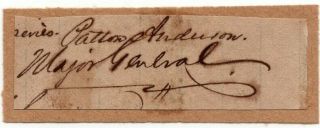 Csa Major Gen.  James Patton Anderson War - Date Signature (017)