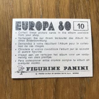 Panini Europa 80 Sticker 10 USSR Team Photo 2