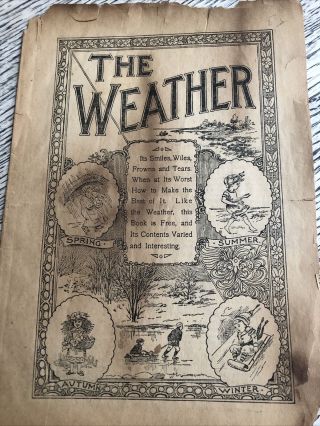 1897 Hoods Sarsaparilla Weather Medicine Advertising Booklet