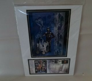 Usps Star Wars C3po & R2 May 25 2007 Stamp 12x16 Matted Art Poster