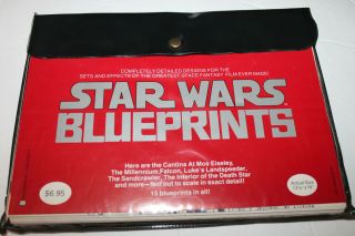 Portfolio:: Star Wars Blueprints 15 In All.  Actual Size 13 1/8 " X 19 ".  1977