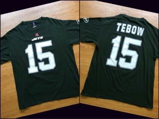 York Jets Tim Tebow 15 Jersey T Shirt Nfl Team Apparel Men’s Large Green