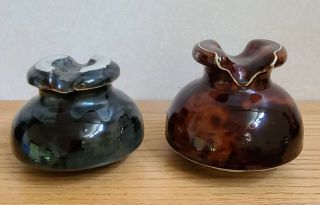 Two Very Nicely Glazed Cable Top Power Insulators