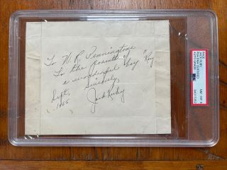 Jack Ruby Signed Autograph Sketch Jfk Assassination,  Lee H Oswald Killer Psa 8
