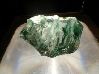 Andara Crystal Glass Clear Green Swirls 1200 Grams T17 Monatomic Crystals
