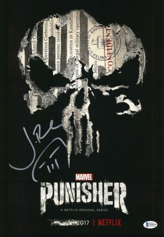 Jon Bernthal Frank Castle Signed The Punisher 12x18 Photo Auto Beckett Bas 1