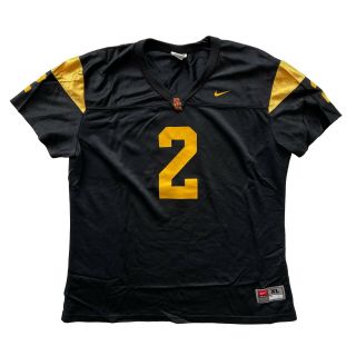 Usc Trojans Nike Team Football Jersey Black Yellow Size Xl (16 - 18)