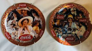 Coca - Cola Fashion Ladies Plate And Roaring 20’s Plate 1996 8 1/4 "