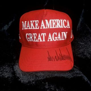 President Donald Trump Autographed Official Red Maga 2020 Hat Full Signature