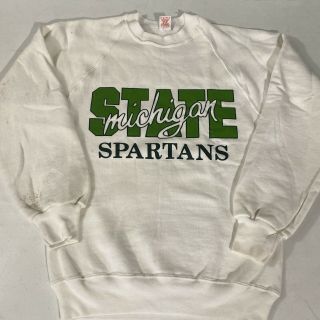 Vintage Michigan State Spartans Collge Swearshirt Size S See Pictures