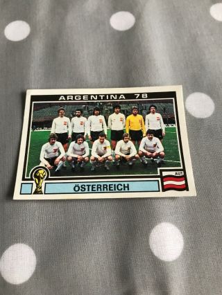 Official Panini Argentina 78 World Cup Sticker No 188 Österreich Austria Team