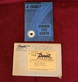 1942 A Comet Strikes The Earth Book By Nininger & Meteorite Specimen