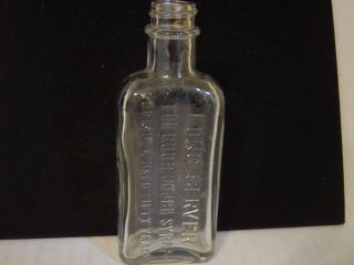 VINTAGE LONG SERVER THE GOOD COUGH SYRUP CLEAR GLASS BOTTLE 4 - ½ 