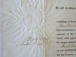 Justice Of The Peace Appointment Signed By Revolutionary War Hero John Brooks 2