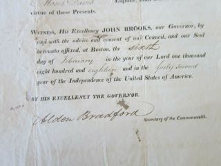 Justice Of The Peace Appointment Signed By Revolutionary War Hero John Brooks 3