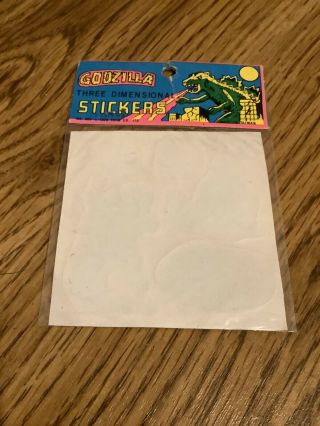 Godzilla VINTAGE 3D Puffy Stickers TOHO 1979 FACTORY 2