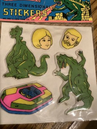 Godzilla VINTAGE 3D Puffy Stickers TOHO 1979 FACTORY 3