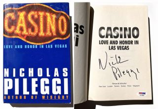Nicholas Pileggi - Rare Autographed " Casino " Book W/ Psa/dna Authentication