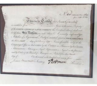 Declaration Of independence Signer Robert Morris Autograph Document 1795 3