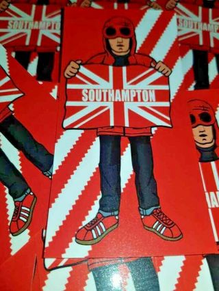 Pack Of 25 8x4cm Southampton Football/ultras Stickers.