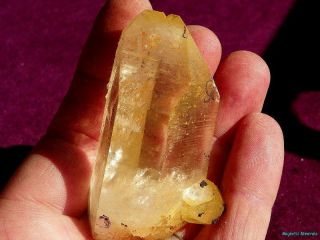 Optical Clear_rare Large Arkansas Quartz Crystal Golden Healer Point