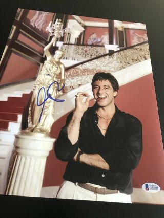 Al Pacino Signed Autograph 11x14 Photo Scarface Poster Shot Beckett Bas H