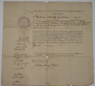 1778,  Massachusetts,  Rare,  Military Commission,  Many Men Of Fame Signed