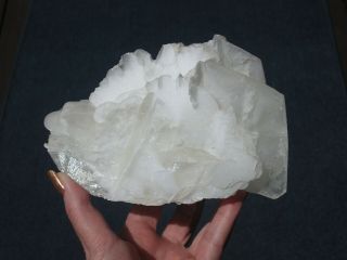 Snow White Angel Wing Calcite Crystal Cluster Mexico Vintage Old Stock 2 Lbs.