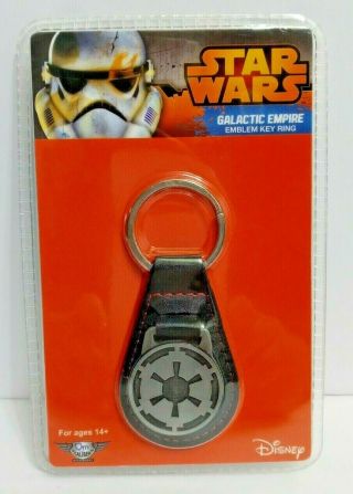 Star Wars Galactic Empire Emblem Collectible Key Chain Disney In Package