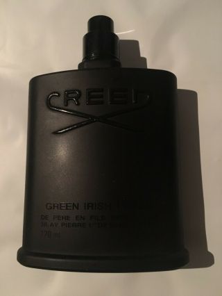 Creed Green Irish Tweed 4oz Cologne Empty Bottle For Decoration Only