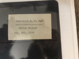 William Taft Signed Letter 4