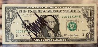 President Donald Trump Ip Signed Dollar $1 Bill Auto Autograph 2024 Maga Pres