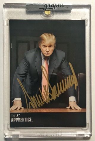2005 Comic Images The Apprentice Donald Trump Auto Signed Trading Card 1 Dg