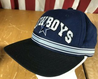 Vtg 90s Starter Nfl Pro Line Dallas Cowboys Cap One Size Strapback Right Hat Euc