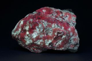 Jh18003 Find Fluoborite In Red Calcite,  Xianghualing,  China