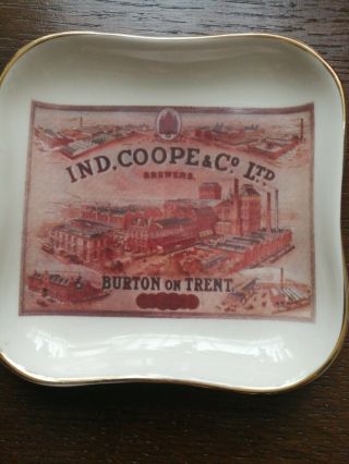 Vintage Ind.  Coope & Co Ltd Brewers Ashtray Gold Print