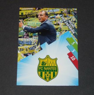 Der Zakarian Nantes Canaris Beaujoire Football Adrenalyn Card Panini 2014 - 2015