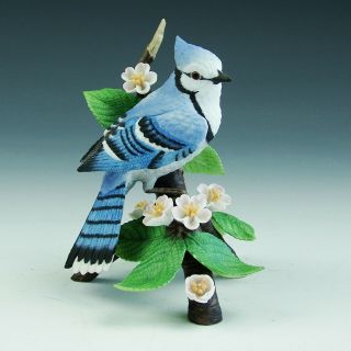 Vintage Lenox Garden Birds Female Bluejay Porcelain Figurine