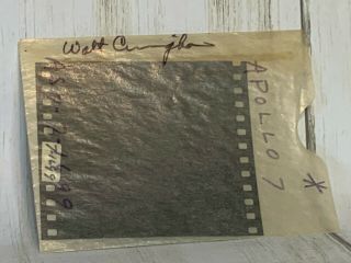 Walt Cunningham signed NASA Apollo 7 Film Negative PSA/DNA 3