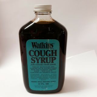 Vintage watkins Cough Syrup 12 Oz Bottle Full 2