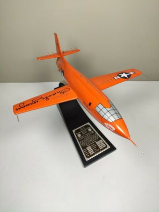 Rare " Chuck " Yeager Signed Bell X - 1 Rocket Research Model Plane -