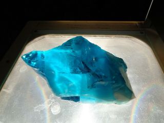 Andara Crystal Glass Blue Green 750 Grams H55 Monatomic Crystals