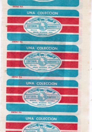 Peru 1986 Navarrete World Cup Soccer Mexico 86 Sticker Pack