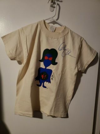 T - Shirt Signed By Gillian Anderson From The X - Files Size 10/12 Proceeds Go To Nf